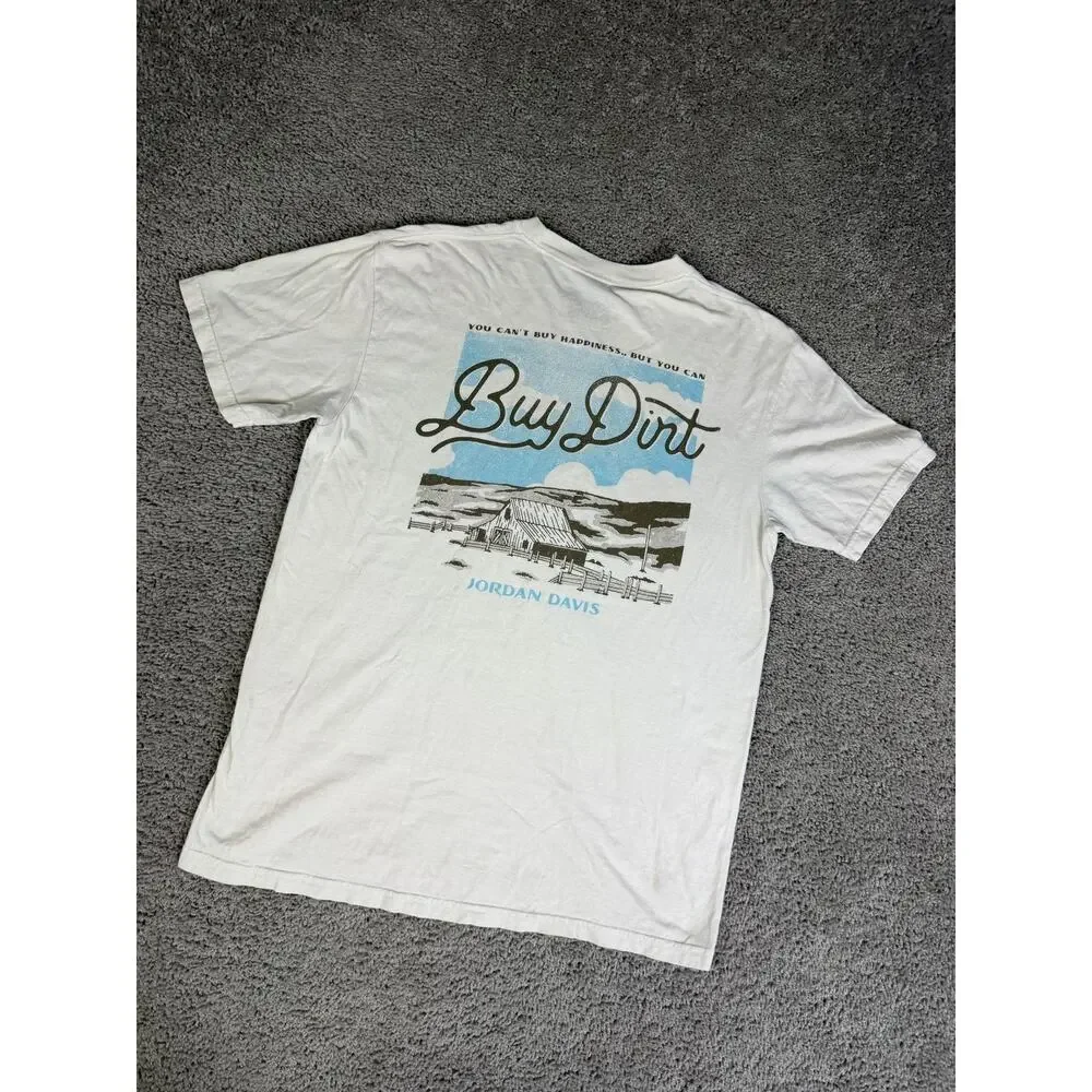 Jordan Davis Shirt Mens L White Buy Dirt Graphic Crew Neck Cotton Tagless